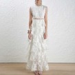 White Layer Lace Dress (Free Stick On Bra) (Size S,M)